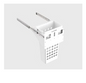 Tanova NZ Simplex Pull Out  Soft Close Laundry - 300mm, 450mm Cabinet - 1 x 36Litre Plastic Basket – White & White & Blue
