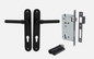 Iver Helsinki Door Lever 12900 Oval Backplate Matt Black - Passage ,Privacy & Entrance