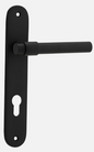 Iver Helsinki Door Lever 12900 Oval Backplate Matt Black - Passage ,Privacy & Entrance
