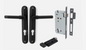 Iver Helsinki Door Lever 12900 Oval Backplate Matt Black - Passage ,Privacy & Entrance