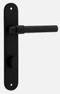 Iver Helsinki Door Lever 12900 Oval Backplate Matt Black - Passage ,Privacy & Entrance