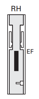 Cavity Slider For Doors Cavilock CL100 Louise Latch Both Sides & Right Handle Snib Right Handle Exit Free Edge Pull -Polished Brass & Satin Chrome