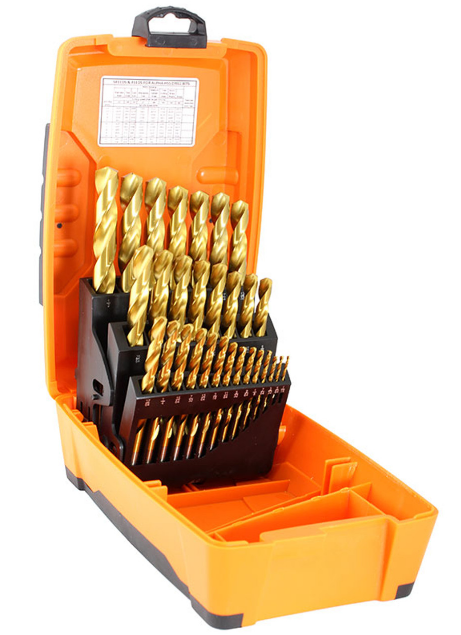 Trucut Heavy Duty Alpha Drill Set Slim Box Gold Series & Tuff Box Cobalt and Gold Series Imperial 1/16