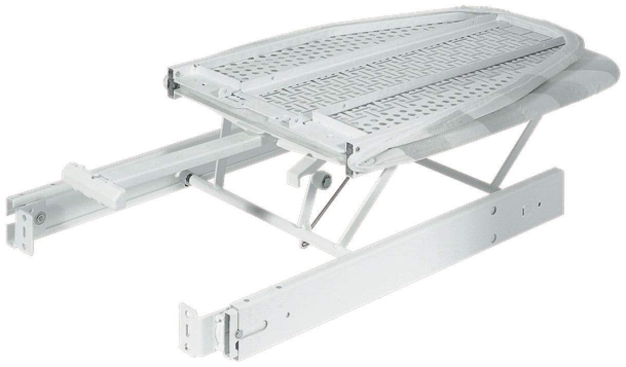 Hafele Germany Ironing board, Ironfix, for installation behind drawer front panel Folding, Cover: Grey stripes, dimensions: 950 x 300mm