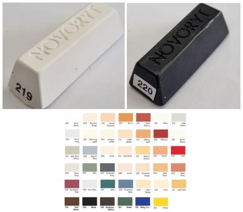 Novoryt (Switzerland)  Repair Stick MELTING PUTTY BLOCKS (over 100  colors in stock) White & Black