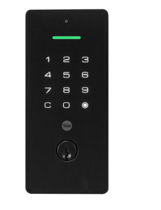YALE LIBI KEYED DIGITAL DEADBOLT MATT BLACK & SATIN NICKEL