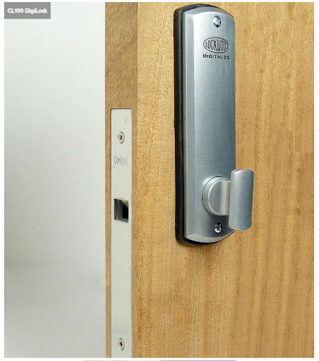 Cavity Slider For Doors Cavilock CL100 Digilock One Side & Key One Side Reversible Cylinder and Furniture Satin Chrome