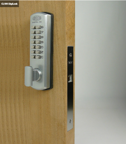 Cavity Slider For Doors Cavilock CL100 Digilock with Back Plate Reversible Furniture -Satin Chrome