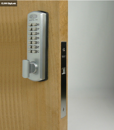 Cavity Slider For Doors Cavilock CL100 Digilock with Back Plate Reversible Furniture -Satin Chrome