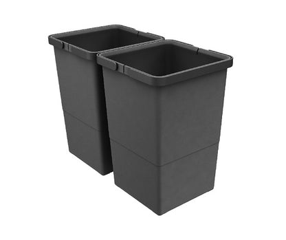 Tanova Simplex Base Mounted  Pull Out Kitchen Bin 300mm Cab - 2x12L Bins - Base Mounted 350Hx510D