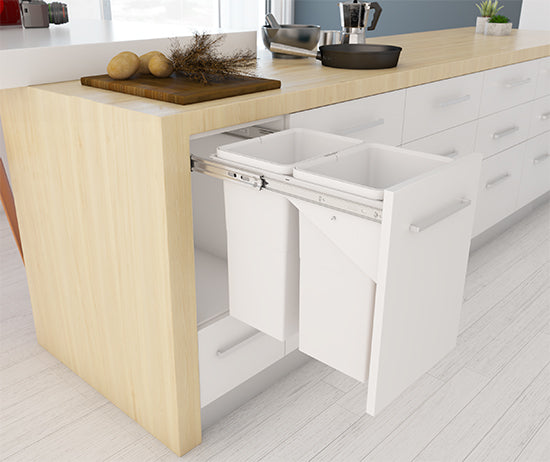 Tanova Simplex  Pull Out Kitchen Bin 350mm Cabinet Soft Close And Push to Open