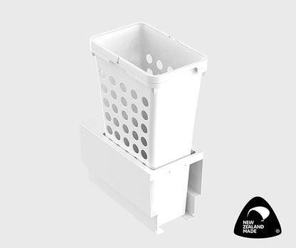Tanova Simplex Pull Out Soft Close Laundry Basket 300mm Cabinet 1x36L Plastic Hamper White