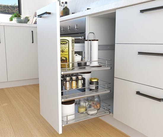 Tanova Giamo Soft Close Side-Mounted Pull Out Unit 2 Tier and 3 Tier Solid Base
