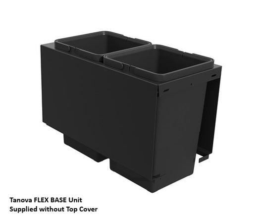 Tanova FLEX Drawer Insert Systems for 300mm Cabinets - 2 Buckets   White and Umbra Grey