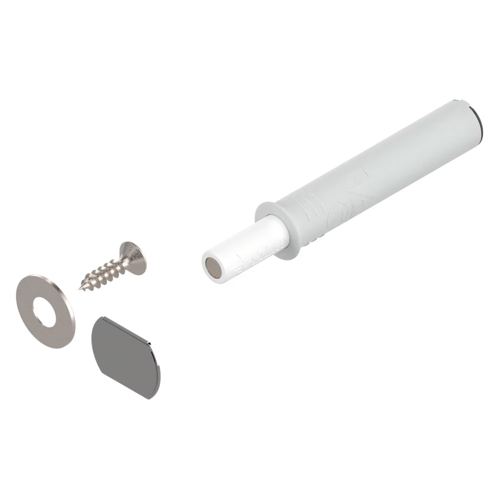 BLUM SHORT TIP-ON FOR UNSPRUNG DOORS STANDARD VERSION (ALSO AVAILABLE IN  LONG VERSION), (COLORS SILK WHITE,PLATINUM GREY,TERRA BLACK.) 956.1004