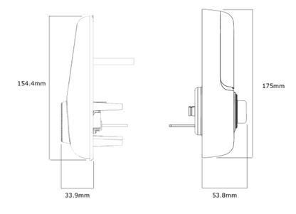 YALE ASSURE KEYED SMART-READY LOCK WITH APEX 143 x 300 ENTRANCE SET MATT BLACK & SATIN NICKEL