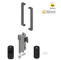 YALE ASSURE KEYED SMART-READY LOCK WITH APEX 143 x 300 ENTRANCE SET MATT BLACK & SATIN NICKEL