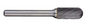 Trucut Heavy Duty Alpha 1/2" Cylindrical Ball Nose Carbide Burr Aluminium Cut - 1/4" Shank & 6" Long Series