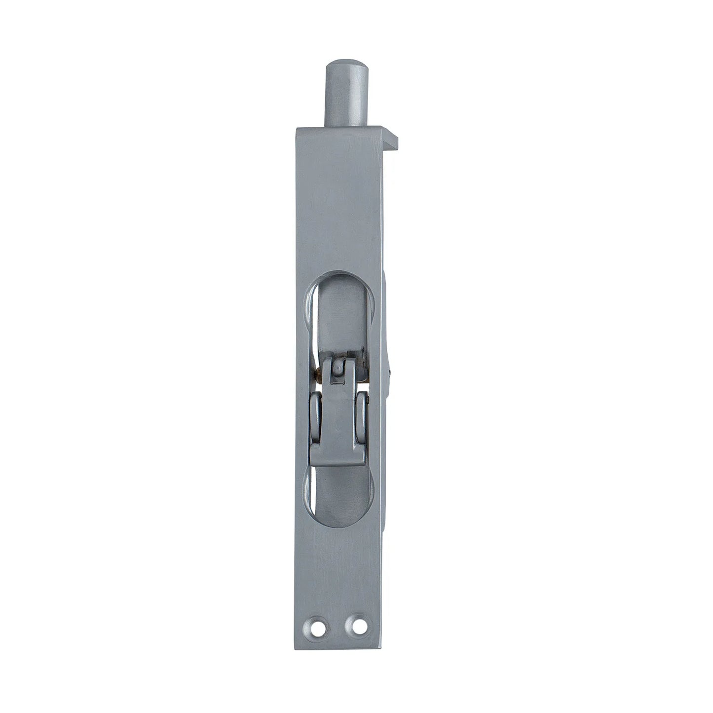 MILES NELSON ENTRANCE DOOR FLUSH BOLT 150MM SATIN CHROME & MATT BLACK FINISH ON SOLID BRASS