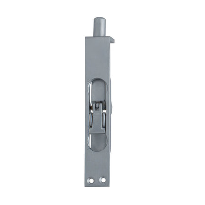MILES NELSON ENTRANCE DOOR FLUSH BOLT 150MM SATIN CHROME & MATT BLACK FINISH ON SOLID BRASS