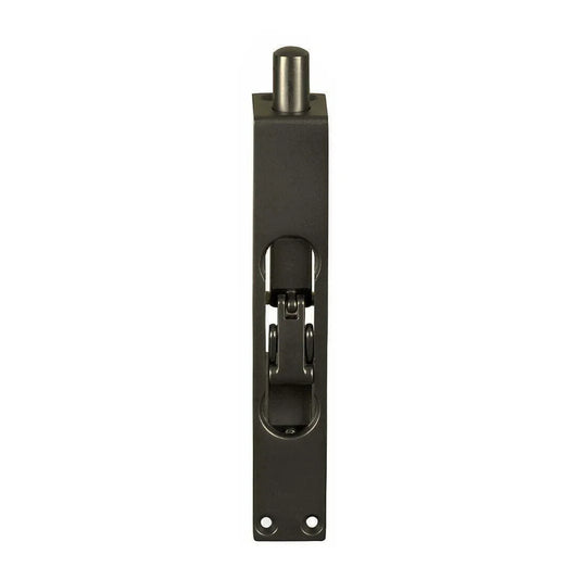 MILES NELSON ENTRANCE DOOR FLUSH BOLT 150MM SATIN GRAPHITE FINISH ON SOLID BRASS