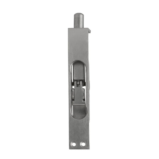 MILES NELSON ENTRANCE DOOR FLUSH BOLT 150MM SATIN NICKEL FINISH ON SOLID BRASS 305