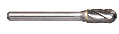 Trucut Heavy Duty Alpha 12.7mm Cylindrical Ball Nose Carbide Burr Aluminium Cut & Metric - 6mm Shank & 6" Long Series