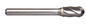 Trucut Heavy Duty Alpha 12.7mm Cylindrical Ball Nose Carbide Burr Aluminium Cut & Metric - 6mm Shank & 6" Long Series