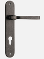 Iver Annecy Door Lever 13732 Oval Backplate Distressed Nickel - Passage ,Privacy & Entrance