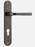 Iver Annecy Door Lever 13732 Oval Backplate Distressed Nickel - Passage ,Privacy & Entrance