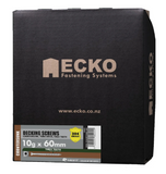 Ecko Decking Screws Countersunk (CSK) T-REX17 - 304Stainless Steel 10G -60,65,75 mm Pack of 500