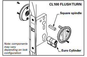 Cavity Slider For Doors Cavilock CL100 Mortice Case Right Handle Edge Pull Polished Brass & Satin Chrome