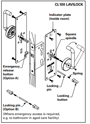 Cavity Slider For Doors Cavilock CL100 Mortice Case Right Handle Edge Pull Polished Brass & Satin Chrome