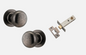 Iver Cambridge Door Knob 0207 Round Rose Distressed Nickel - Passage kit , privacy kit & Entrance Kit (Dual Function 5 pin and Key Thumb 6 Pin)