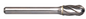 Trucut Heavy Duty Alpha 3/4" (1/4" Shank) & 19mm (6mm Shank )Cylindrical Ball Nose Carbide Burr Aluminium Cut