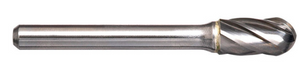 Trucut Heavy Duty Alpha 3/4" (1/4" Shank) & 19mm (6mm Shank )Cylindrical Ball Nose Carbide Burr Aluminium Cut