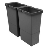 Tanova NZ Simplex Pull Out  Soft Close Kitchen Bin - Width 200mm ,300mm ,350mm and 400mm ,Behind Door Handle type Cabinet - 1 x 50Litre ,2 x 8Litre , 2 x 10Litre ,2 x 12Litre ,2 x 15Litre ,2 x 18Litre ,1 x 24Litre & 3 x 8Litre