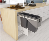 Tanova NZ Simplex Pull Out  Soft Close Kitchen Bin - Width 200mm ,300mm ,350mm and 400mm ,Behind Door Handle type Cabinet - 1 x 50Litre ,2 x 8Litre , 2 x 10Litre ,2 x 12Litre ,2 x 15Litre ,2 x 18Litre ,1 x 24Litre & 3 x 8Litre