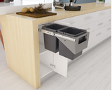 Tanova NZ Simplex Pull Out  Soft Close Kitchen Bin - Width 200mm ,300mm ,350mm and 400mm ,Behind Door Handle type Cabinet - 1 x 50Litre ,2 x 8Litre , 2 x 10Litre ,2 x 12Litre ,2 x 15Litre ,2 x 18Litre ,1 x 24Litre & 3 x 8Litre