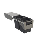 Tanova NZ Simplex Pull Out  Soft Close Kitchen Bin - Width 200mm ,300mm ,350mm and 400mm ,Behind Door Handle type Cabinet - 1 x 50Litre ,2 x 8Litre , 2 x 10Litre ,2 x 12Litre ,2 x 15Litre ,2 x 18Litre ,1 x 24Litre & 3 x 8Litre