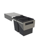 Tanova NZ Simplex Pull Out  Soft Close Kitchen Bin - Width 200mm ,300mm ,350mm and 400mm ,Behind Door Handle type Cabinet - 1 x 50Litre ,2 x 8Litre , 2 x 10Litre ,2 x 12Litre ,2 x 15Litre ,2 x 18Litre ,1 x 24Litre & 3 x 8Litre