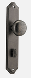 Iver Cambridge Door Knob 13828 Shouldered Backplate  Distressed Nickel - Passage ,Privacy & Entrance