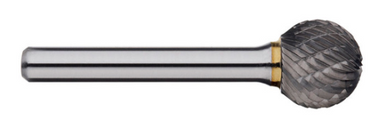 Trucut Heavy Duty Alpha 1/4" & 6mm Ball Carbide Burr Aluminium Cut - 1/4" Shank ,6" Long Series & 6mm Shank