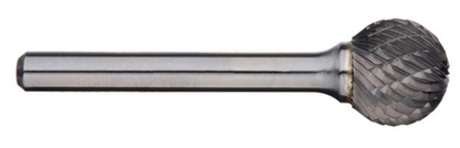 Trucut Heavy Duty Alpha 1/4" & 6mm Ball Carbide Burr Aluminium Cut - 1/4" Shank ,6" Long Series & 6mm Shank