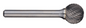 Trucut Heavy Duty Alpha 1/4" & 6mm Ball Carbide Burr Aluminium Cut - 1/4" Shank ,6" Long Series & 6mm Shank