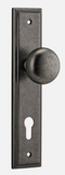 Iver Cambridge Door Knob 13840 Stepped Backplate  Distressed Nickel - Passage ,Privacy & Entrance