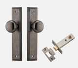 Iver Cambridge Door Knob 13840 Stepped Backplate  Distressed Nickel - Passage ,Privacy & Entrance