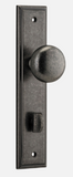 Iver Cambridge Door Knob 13840 Stepped Backplate  Distressed Nickel - Passage ,Privacy & Entrance