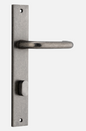 Iver Door Lever Oslo 13844 Rectangular Back Plate Distressed Nickel - Passage ,Privacy & Entrance