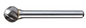 Trucut Heavy Duty Alpha 5/8" ,3/4" & 1" Ball Carbide Burr Aluminium Cut  1/4" Shank